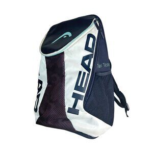 Head Tour Team Backpack Tennis Racquet Badminton White Blue Adjustable Padded